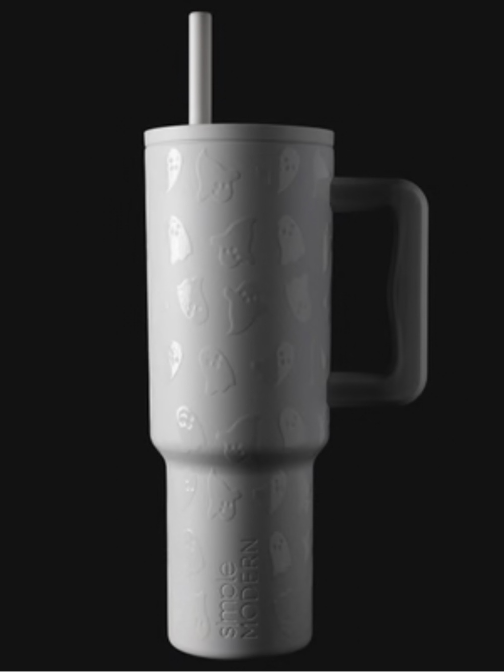 Simple Modern White Ghost 30 oz Tumbler The Trek - Fall / Halloween